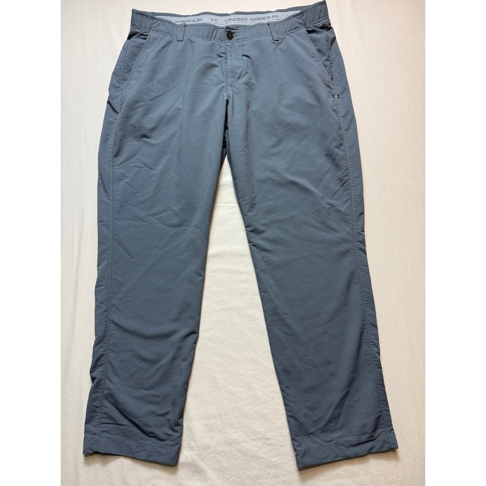 Under Armour Mens‎ Golf Pants Gray Performance Stretch Chino Trousers 40/30